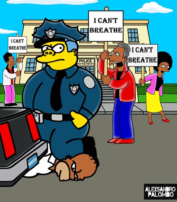 george floyd and homer simpson (the simpsons)